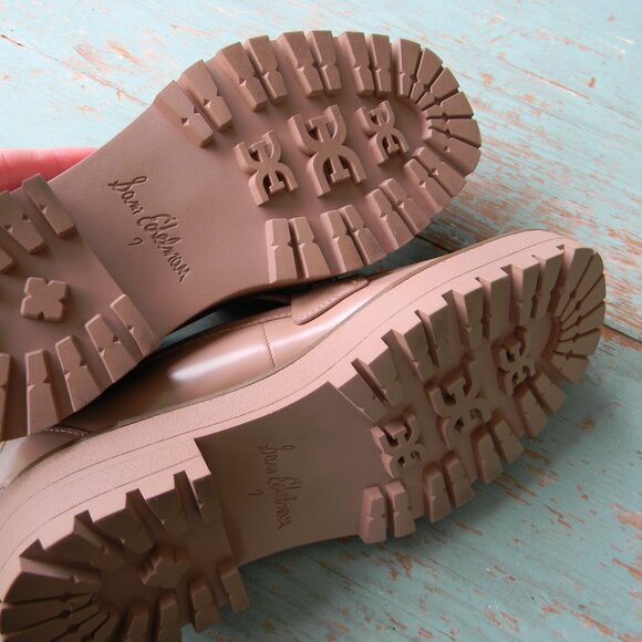 Sam Edelman Laurs Platform Chunky Lug Heel Leather Loafer MAPLE SUGAR SZ 7M - Picture 5 of 7